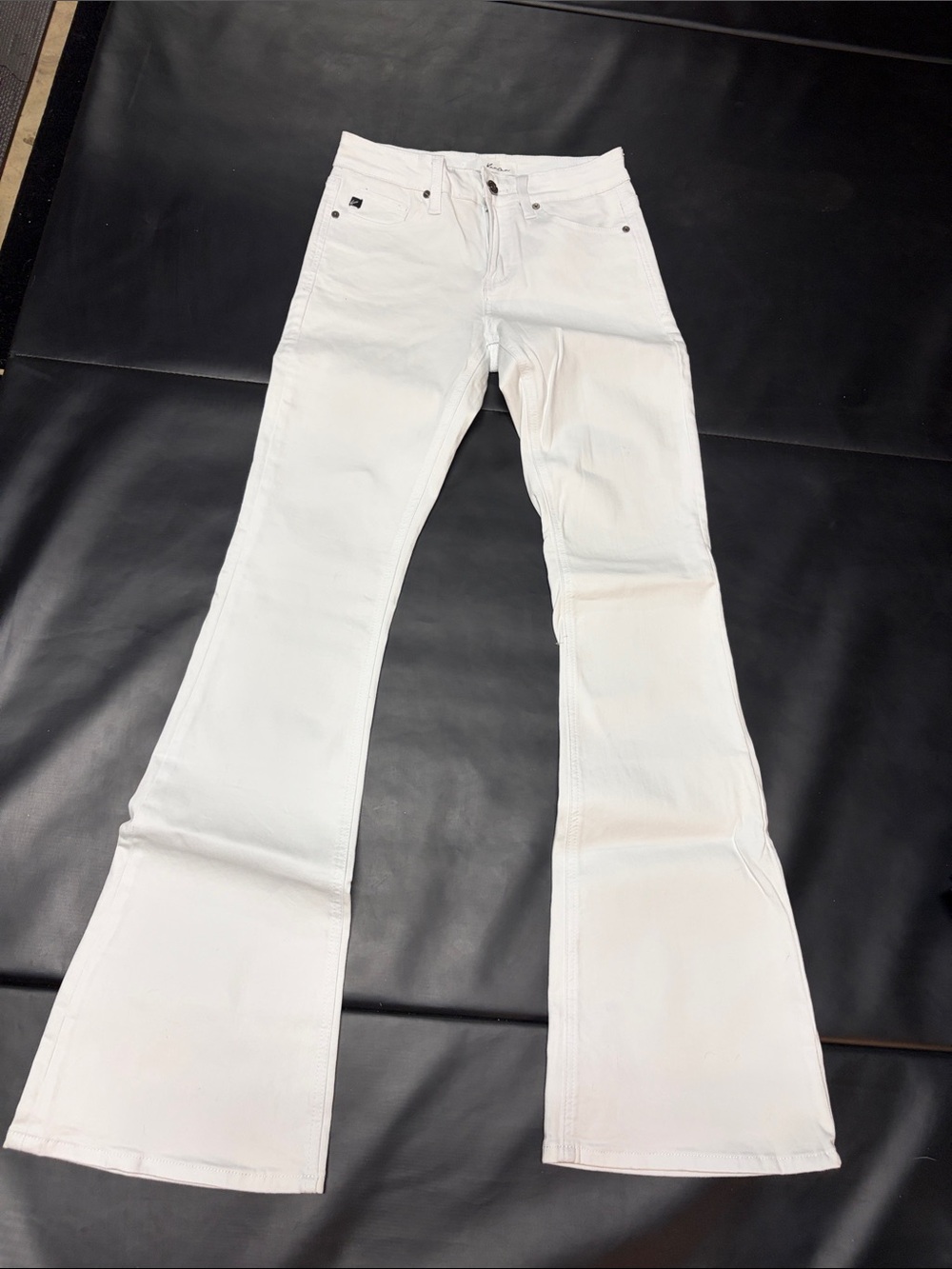 KanCan Women's White Flared Jeans